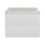 База под раковину Welle 600 подвесная, 2 выкатных ящика soft-close, M.White