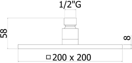 Верхний душ с держателем Paffoni Syncro ZSOF075ST + ZSOF063ST Верхний душ с держателем Paffoni Syncro ZSOF075ST + ZSOF063ST