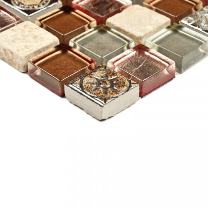 Мозаика Bonaparte Стеклянная с камнем Fantasy 30х30 см