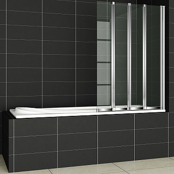 PRATICO-V-4-100/140-C-Cr шторка на ванну