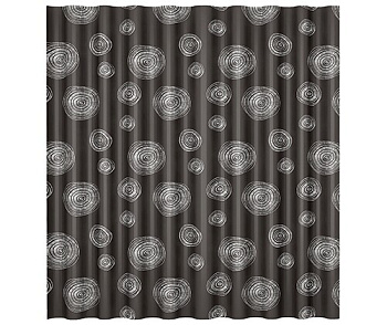 Шторка для ванной Eidar, 180х200 см, черная, SC-33301