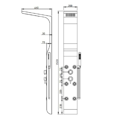 Душевая панель RGW Shower Panels SP-02 21140102-03 Белая Душевая панель RGW Shower Panels SP-02 21140102-03 Белая