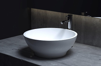 Раковина Salini GLORIA 302 1102202MRH S-Stone покраска по RAL снаружи, накладная, матовая Раковина Salini GLORIA 302 1102202MRH S-Stone покраска по RAL снаружи, накладная, матовая