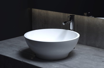 Раковина Salini GLORIA 302 1102202MRH S-Stone покраска по RAL снаружи, накладная, матовая Раковина Salini GLORIA 302 1102202MRH S-Stone покраска по RAL снаружи, накладная, матовая