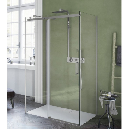 Боковая стенка для пристенного ограждения EXCELLENT Rols 80 см (хром)