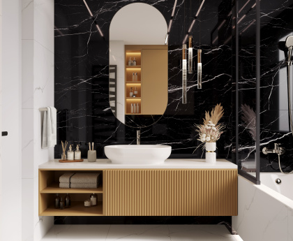 Flash Black Керамогранит черный 60x60 Полированный