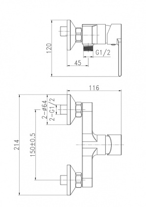 Смеситель для душа BRASKO BLACK однорычажный черный Смеситель для душа BRASKO BLACK однорычажный черный