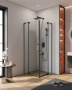 SLIDER-A-2-100/110-GRIGIO-GM Душевой уголок, Условный размер, мм:(1000-1100)x(1000-1100)x1950 Габариты с диапазоном регулировок, мм:(1000-1100)x(1000-1100)x1950 