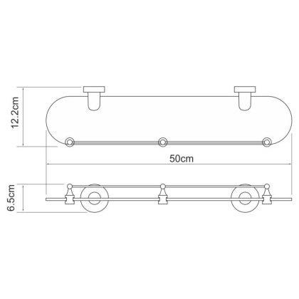 Isen K-4044 (ранее К-4024) Полка стеклянная с бортиком Isen K-4044 (ранее К-4024) Полка стеклянная с бортиком