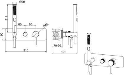 Смеситель для душа Allen Brau Priority 5.31009-BN (с внутренней частью) никель браш Смеситель для душа Allen Brau Priority 5.31009-BN (с внутренней частью) никель браш