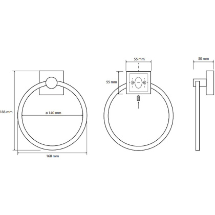 Кольцо для полотенец Bemeta Beta 132104062 Хром