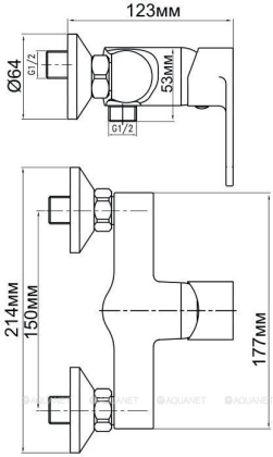 Смеситель для душа Aquanet Opal SD20037 Смеситель для душа Aquanet Opal SD20037