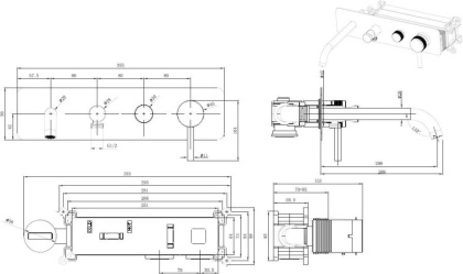 Смеситель для ванны Allen Brau Priority 5.31A05-31 (с внутренней частью) черный матовый Смеситель для ванны Allen Brau Priority 5.31A05-31 (с внутренней частью) черный матовый