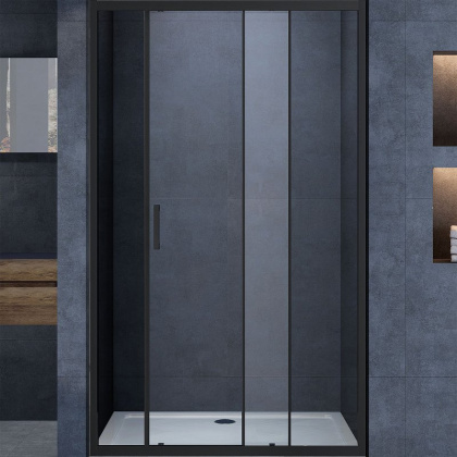 Душевая дверь Alpha VDS-3AL120CLB, 1200, черный, стекло прозрачное Душевая дверь Alpha VDS-3AL120CLB, 1200, черный, стекло прозрачное