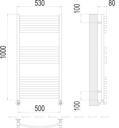 Полотенцесушитель Terminus Палермо П13 500х1000
