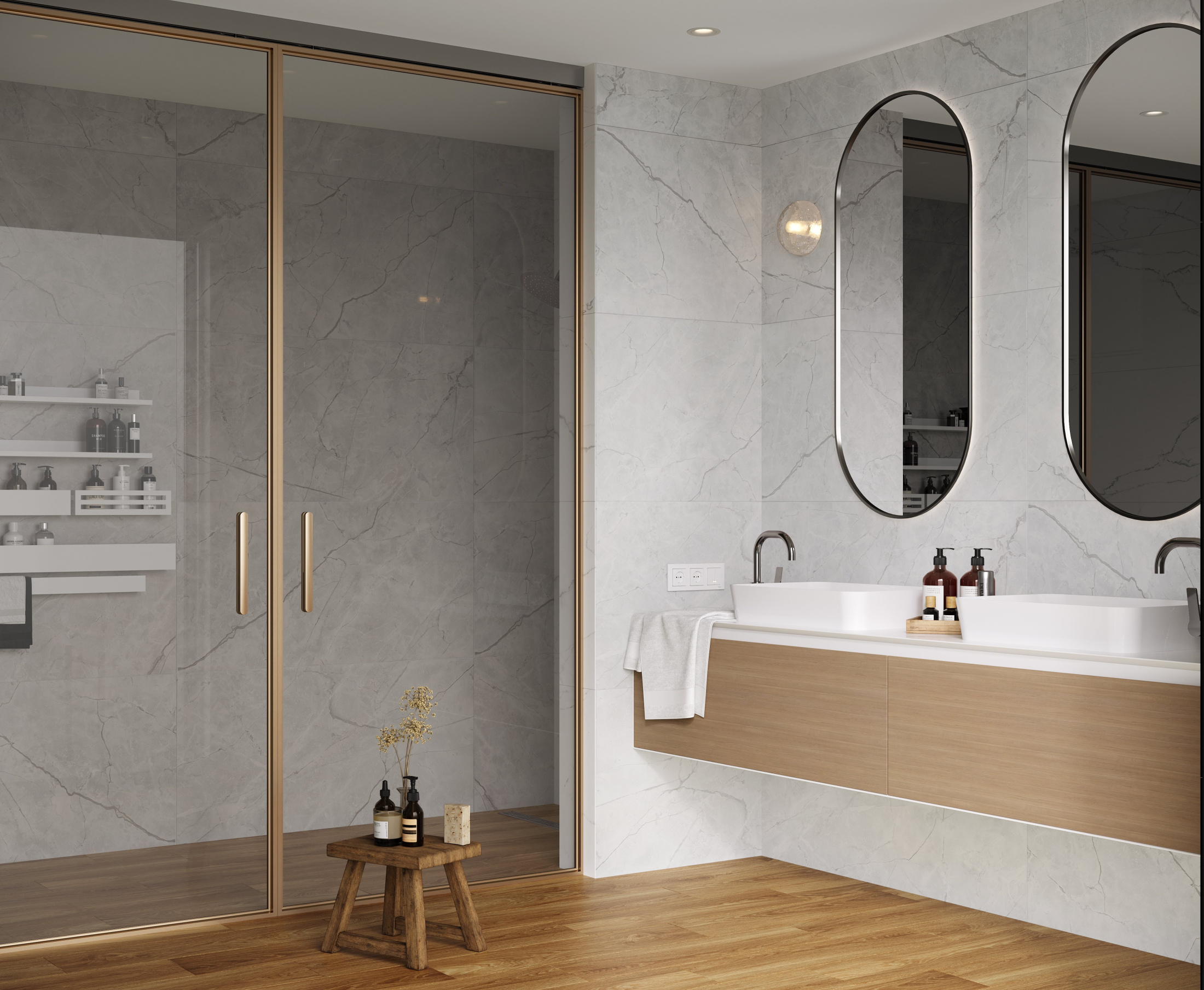 Connect Gris Керамогранит серый SG50002922R 60х119,5 полированный