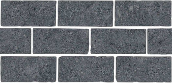 Бордюр Роверелла серый темный мозаичный 34,5x14,7x0,9