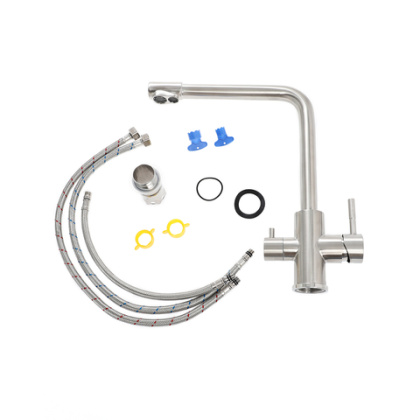 Смеситель для кухни Orange Steel M99-008ni с каналом питьевой воды, никель