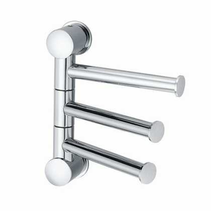 Держатель полотенец тройной, 12х14,2х3,4 см, хром, K-1053