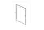 AQ ARI RA 12020BL Душевая дверь двухэлементная, раздвижная1200x2000 профиль черный, стекло прозрачное