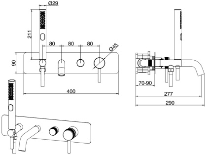 Смеситель для ванны с душем Allen Brau Priority 5.31006-BN (с внутренней частью) никель браш Смеситель для ванны с душем Allen Brau Priority 5.31006-BN (с внутренней частью) никель браш