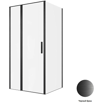 Душевой уголок Allen Brau Priority 100x90 3.31030.BBA + 3.31045.BBA черный браш