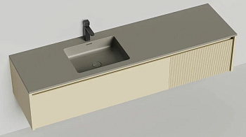 Подвесная тумба Domino 1800, эмаль, под встраиваемую раковину