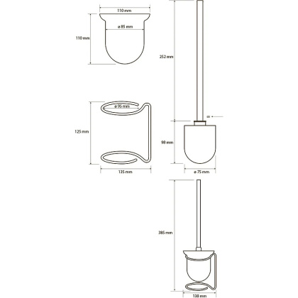 Ёршик напольный (стекло), , щётка белая