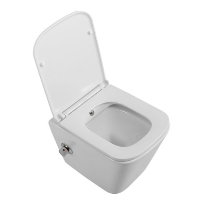 DUE Унитаз подвесной с сиденьем и креплением с функцией биде и смесителем BB3103CHR-BS/SC