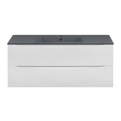 База под керамическую раковину Mia 1200 подвесная, 2 выкатных ящика soft close, G.White База под керамическую раковину Mia 1200 подвесная, 2 выкатных ящика soft close, G.White