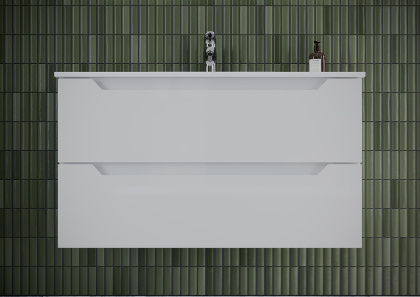 Тумба подвесная SANCOS Norma 2.0 790х450х500, c двумя ящиками оснащенными доводчиками, белый глянец , арт. NR2.080W