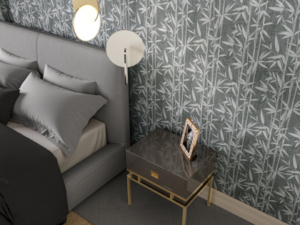 Обои виниловые Бамбук мотив, серый