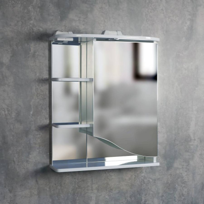 Шкаф-зеркало Onika Виола 60 белый, левый, с подсветкой