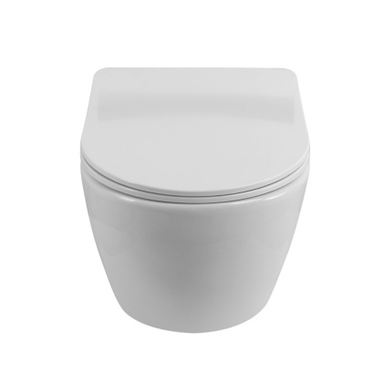 UNO 2.1 Унитаз подвесной безободковый с сиденьем дюропласт soft close BB7006CHR/SC