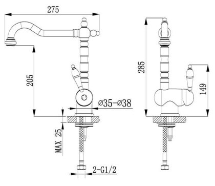 Смеситель Timo Morea 2406F Смеситель Timo Morea 2406F