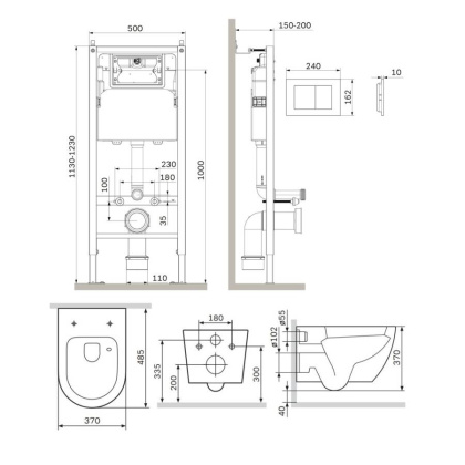 IS90201.801900 Инсталляция с клавишей PrimeFit S, бел глянец., с подвесным унитазом Like Aquaspin с сид м/лифт IS90201.801900 Инсталляция с клавишей PrimeFit S, бел глянец., с подвесным унитазом Like Aquaspin с сид м/лифт