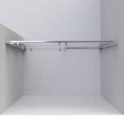 Душевая дверь Garda VDS-1G150CLGM, 1500, вороненая сталь, стекло прозрачное