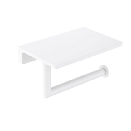 Бумагодержатель с полкой для телефона Timo Saona 13043/16 белый матовый Бумагодержатель с полкой для телефона Timo Saona 13043/16 белый матовый