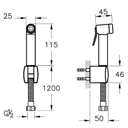 Гигиенический душ, медь Гигиенический душ, медь