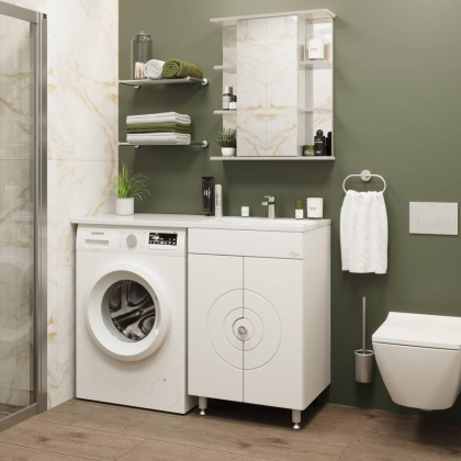 Тумба Onika Космос 60 напольная, под стиральную машину, белая (ум.Марсал 120) Тумба Onika Космос 60 напольная, под стиральную машину, белая (ум.Марсал 120)