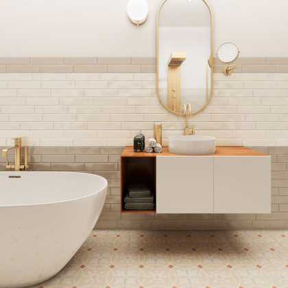 Плитка, DECOR BEIGE 7,5x30, Florencia