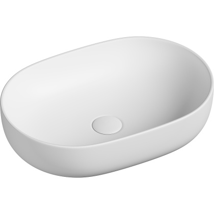 Умывальник чаша накладная овальная (цвет Белый Матовый) Element 600*415*135мм