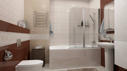 Декор MLD\A67\15000 Вилланелла цветы белый 15*40 (1уп/10шт), шт