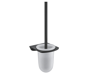 Щетка для унитаза подвесная Elbe, 11х35,1х12,5 см, черно-белая, K-7227