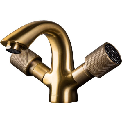 Смеситель для умывальника ROYAL CRYSTAL black, бронза_Комплект