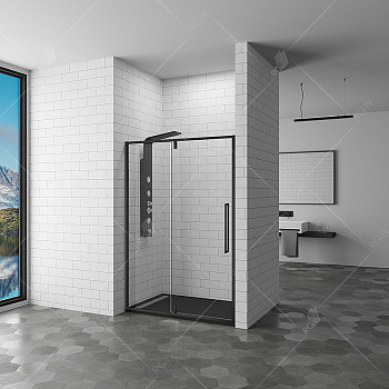 Душевая дверь RGW Stilvoll SV-03 120 06320312-14 профиль Черный стекло прозрачное