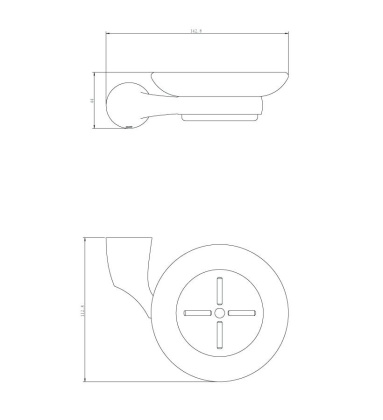 Мыльница стеклянная RUSH Devon, 4х14х11 см, хром, DE75411