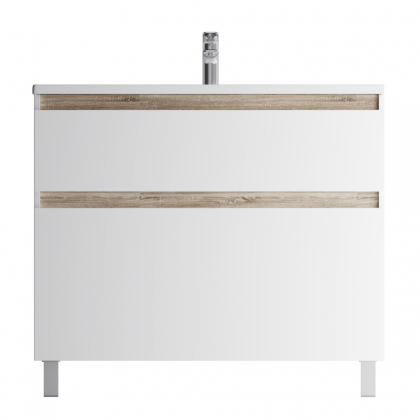 M85AFSX1002WG X-Joy, База под раковину, напольная, 100 см, 2 ящика, Белый глянец M85AFSX1002WG X-Joy, База под раковину, напольная, 100 см, 2 ящика, Белый глянец