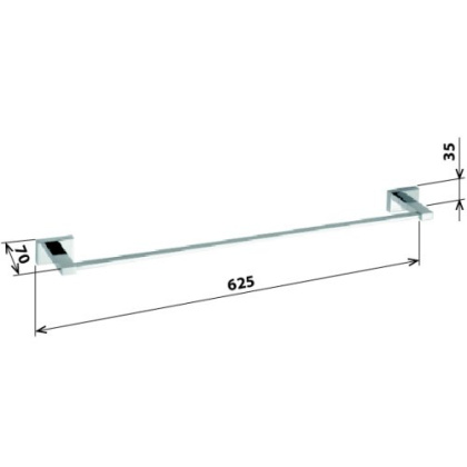 Держатель для полотенец Bemeta Plaza 118104042 Хром