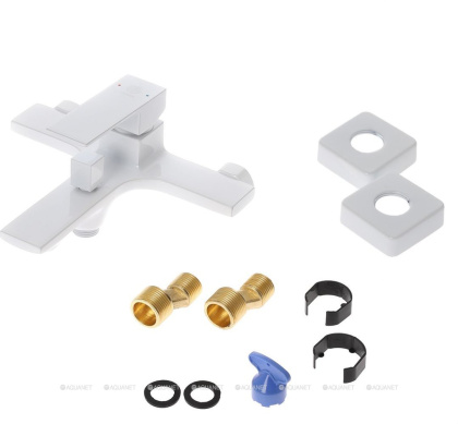 Смеситель для ванны/душа Orange Lutz M04-100w белый Смеситель для ванны/душа Orange Lutz M04-100w белый